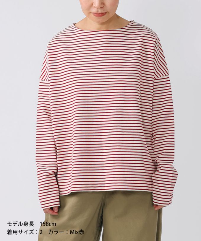 サマンサトップ・E　シンプルなボーダートップス