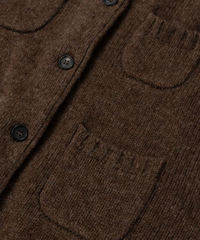 ポリーベスト　ノンミュールジングウールのフード付きベスト