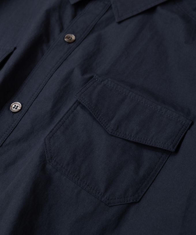 アレックス［haddow］フラップポケットロングシャツ