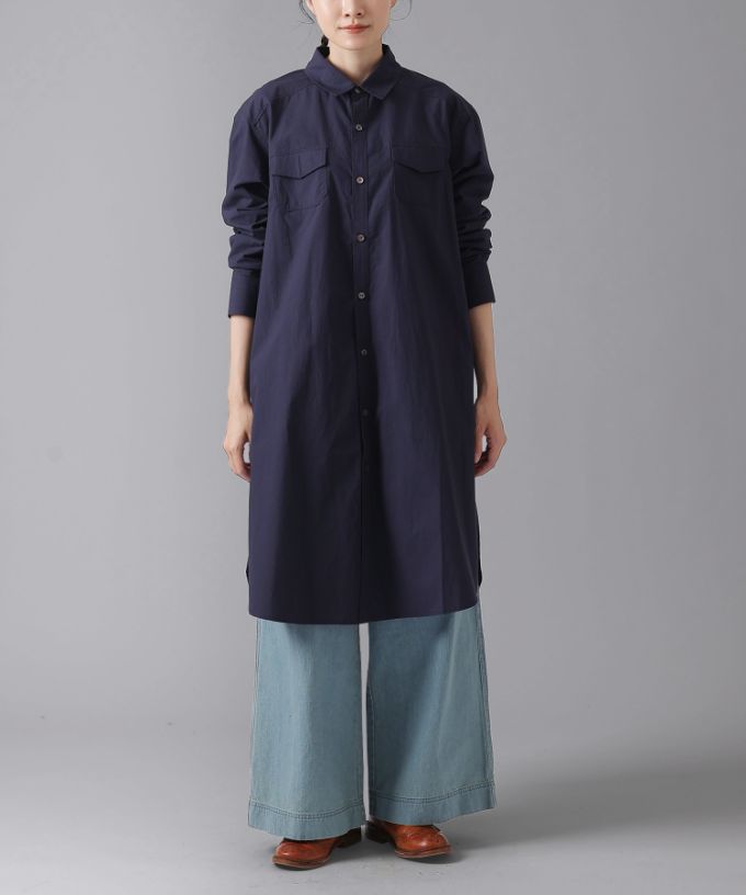 アレックス［haddow］フラップポケットロングシャツ