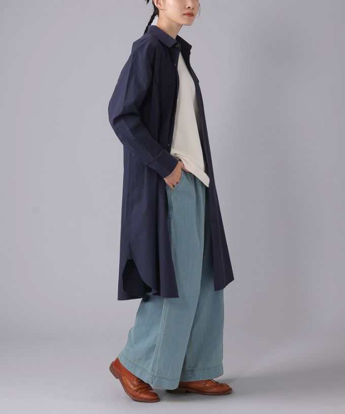 アレックス［haddow］フラップポケットロングシャツ