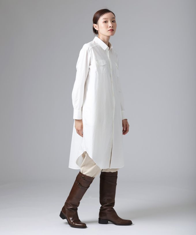 アレックス［haddow］フラップポケットロングシャツ