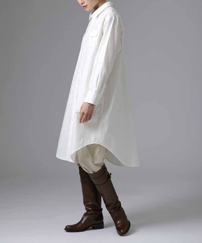 アレックス［haddow］フラップポケットロングシャツ