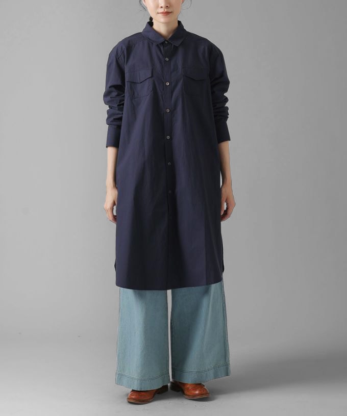 【SALE】アレックス［haddow］フラップポケットロングシャツ
