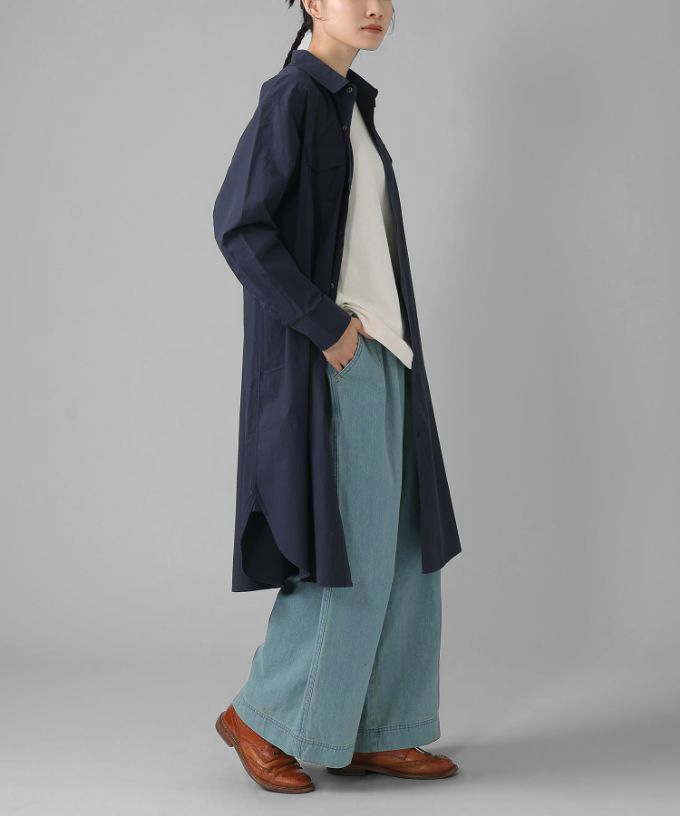 【SALE】アレックス［haddow］フラップポケットロングシャツ