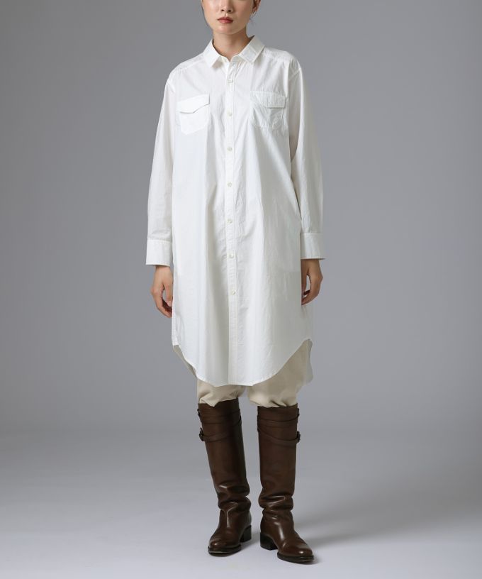 アレックス［haddow］フラップポケットロングシャツ