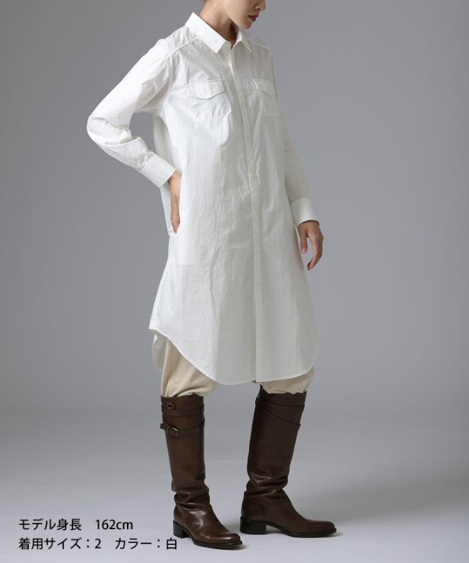 アレックス［haddow］フラップポケットロングシャツ