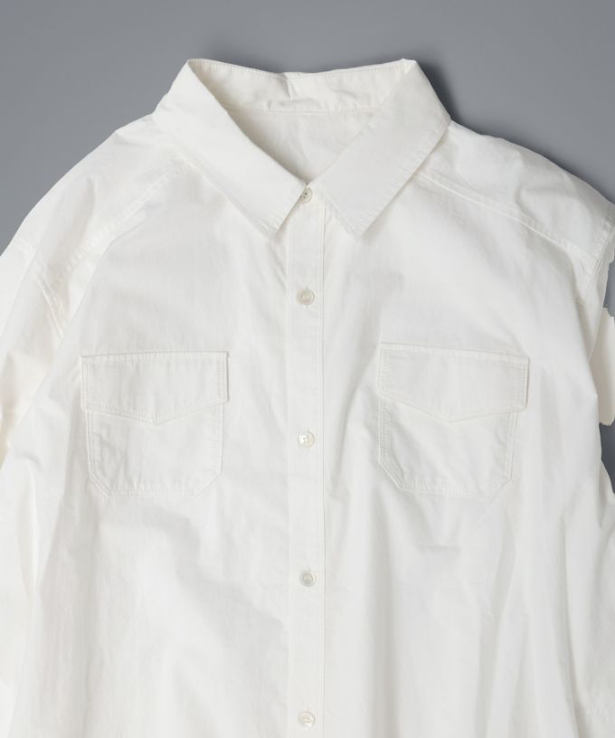 アレックス［haddow］フラップポケットロングシャツ