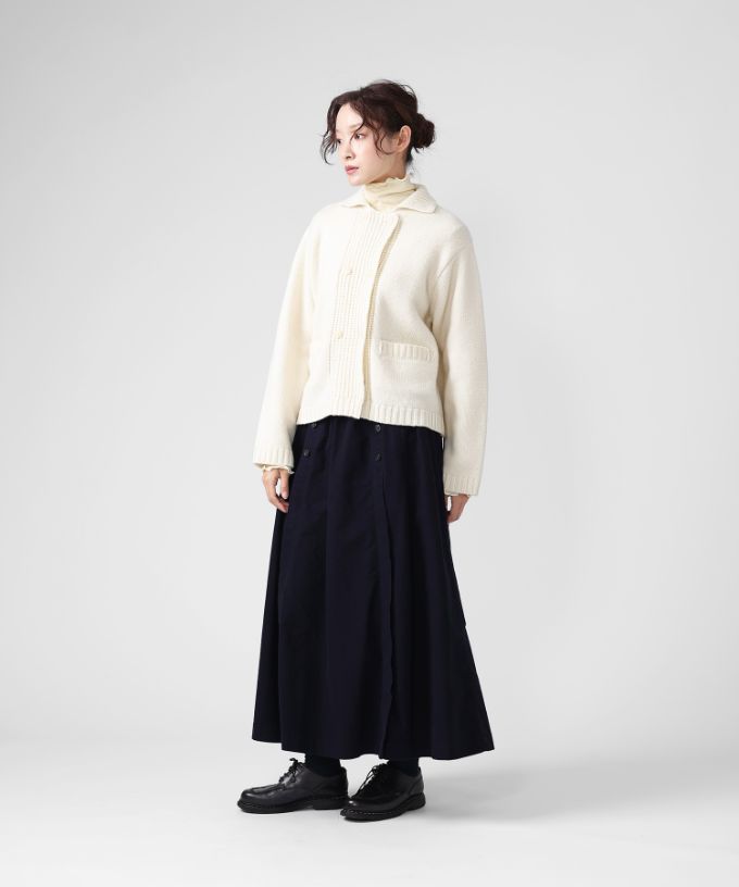 レモンドジャケット　ダブルボタンのニットジャケット