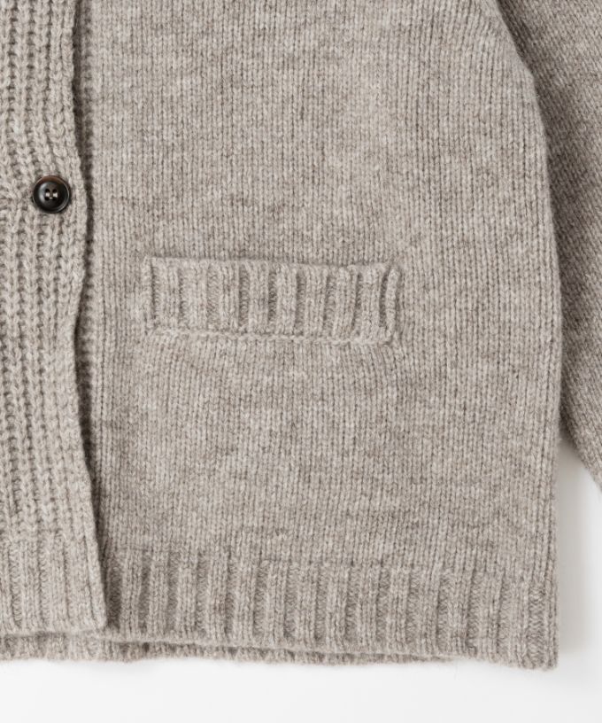 レモンドジャケット　ダブルボタンのニットジャケット