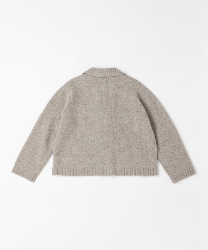 レモンドジャケット　ダブルボタンのニットジャケット