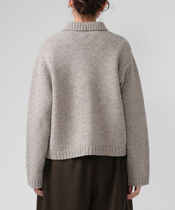 レモンドジャケット　ダブルボタンのニットジャケット