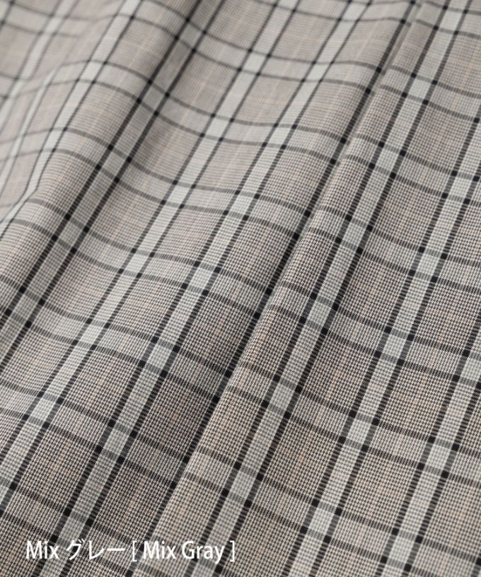 ルーク・C［haddow］チェック柄のロングプルオーバーシャツ