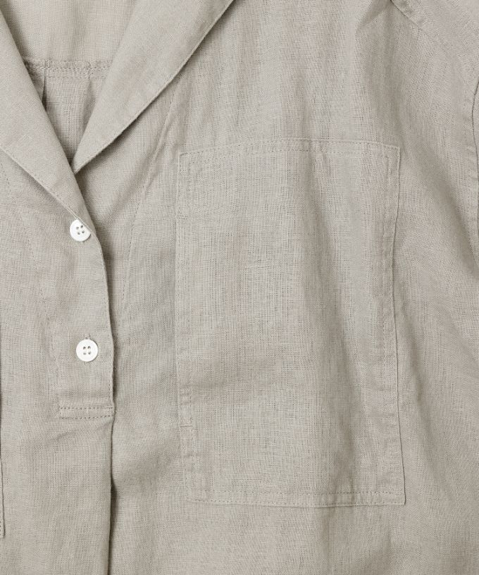 ヘリング　リネンのプルオーバーチュニック　