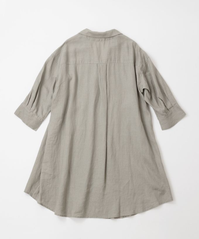 ヘリング　リネンのプルオーバーチュニック　
