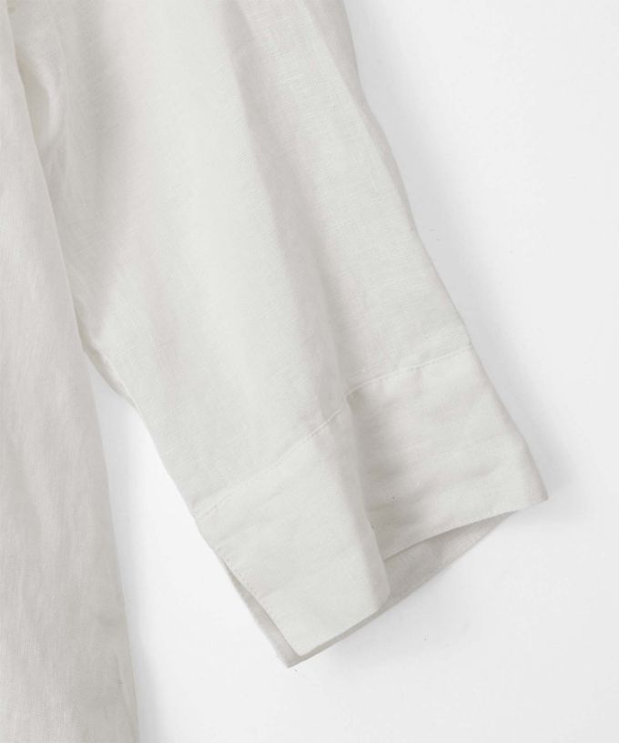 ヘリング　リネンのプルオーバーチュニック　