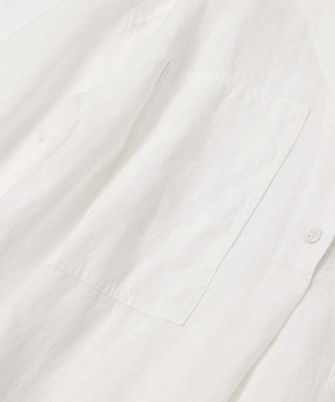 ヘリング　リネンのプルオーバーチュニック　