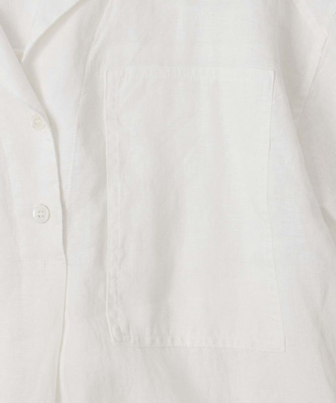 ヘリング　リネンのプルオーバーチュニック　