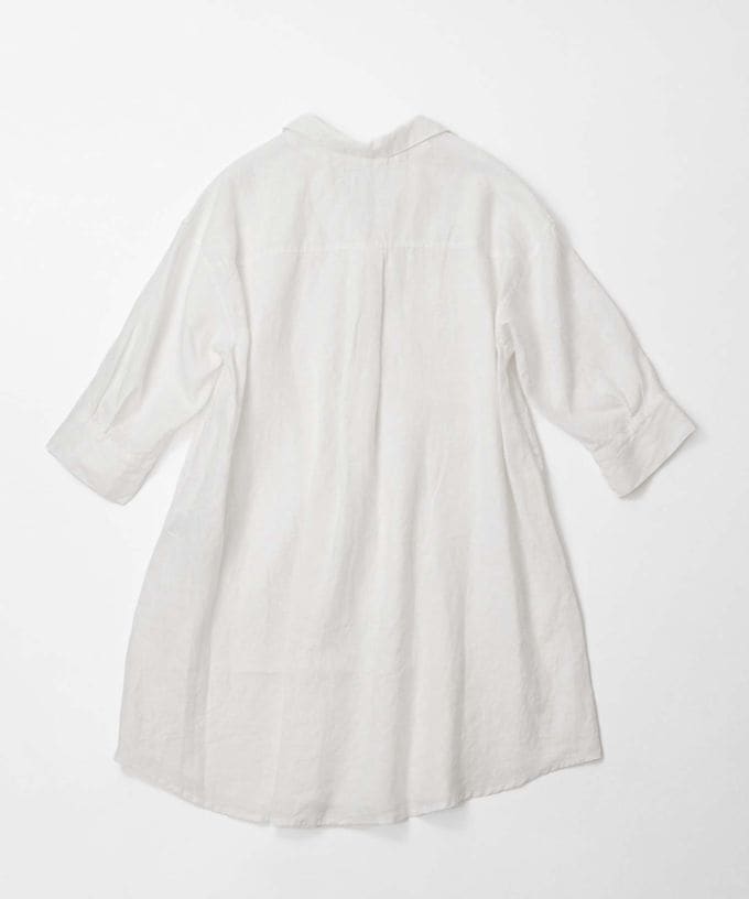 ヘリング　リネンのプルオーバーチュニック　