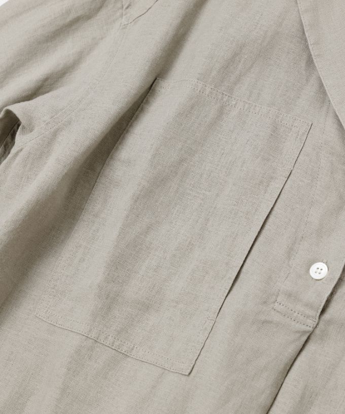 ヘリング　リネンのプルオーバーチュニック　