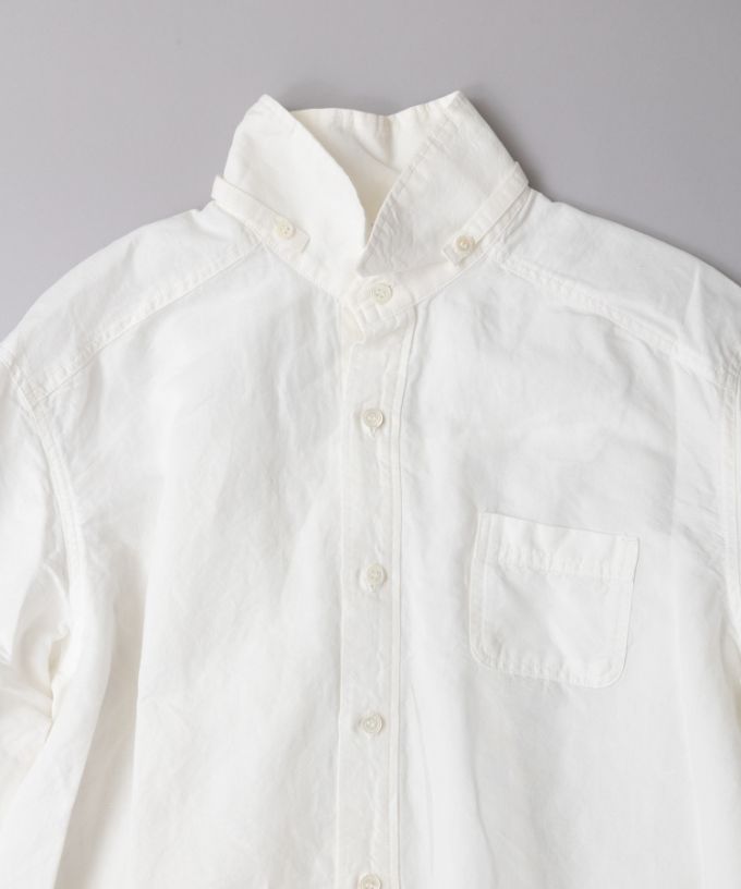 ブラッドB　［Haddow］綿麻シャンブレー素材のベルト付きシャツ