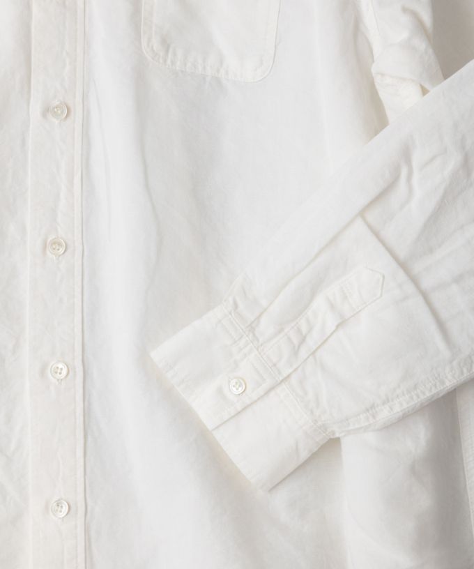 ブラッドB　［Haddow］綿麻シャンブレー素材のベルト付きシャツ