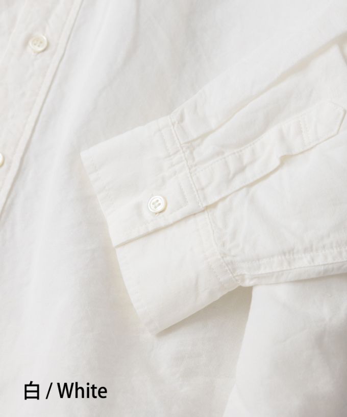 ブラッドB　［Haddow］綿麻シャンブレー素材のベルト付きシャツ