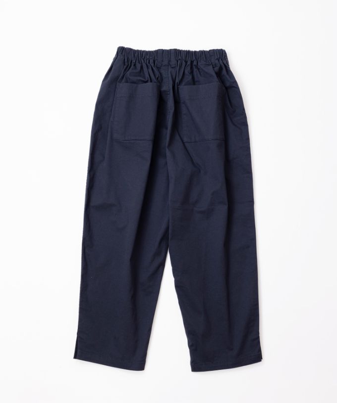 アノアパンツ・B　コットンストレッチの裾スリットパンツ　