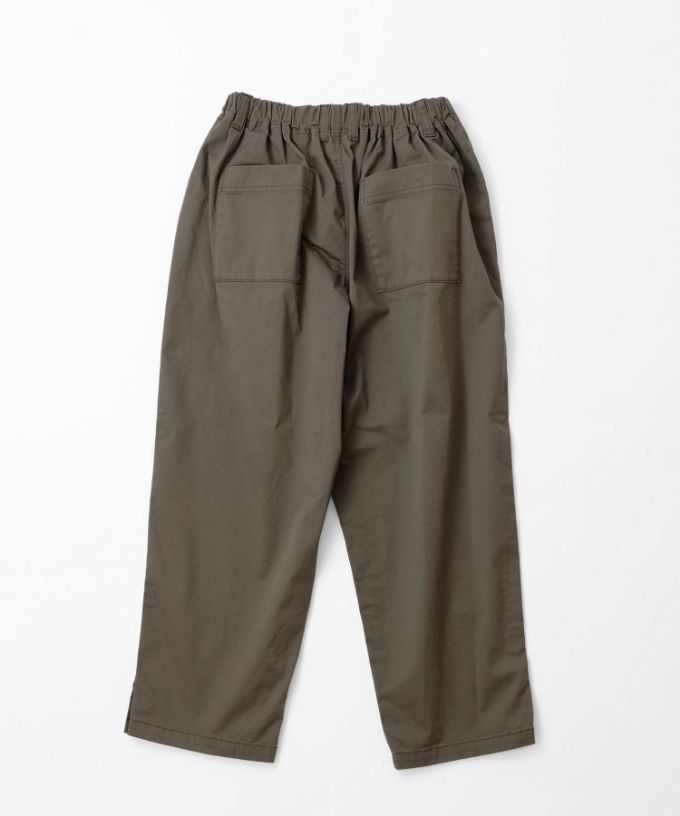 アノアパンツ・B　コットンストレッチの裾スリットパンツ　