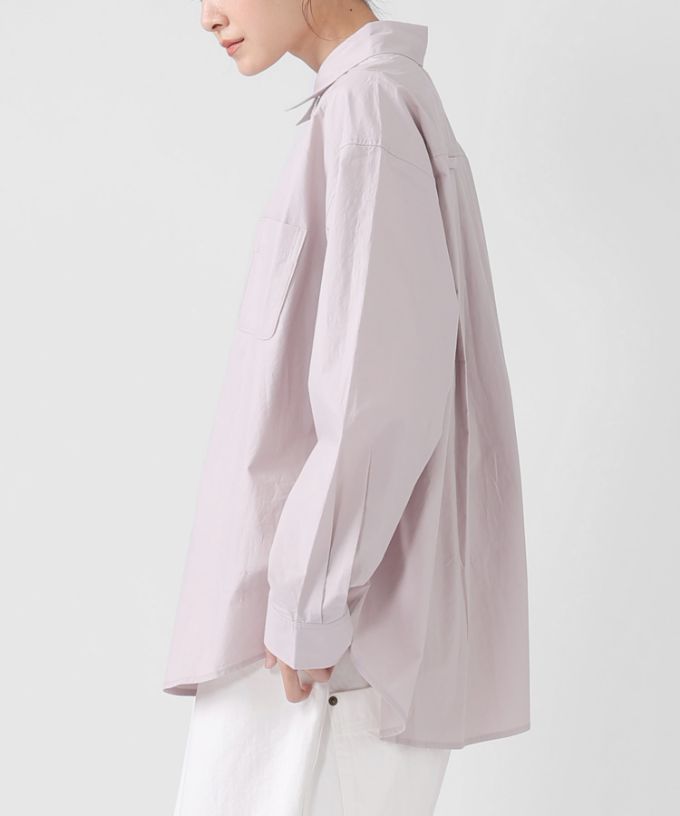 ピート・C [haddow] フロントタックのタイプライターコットンシャツ