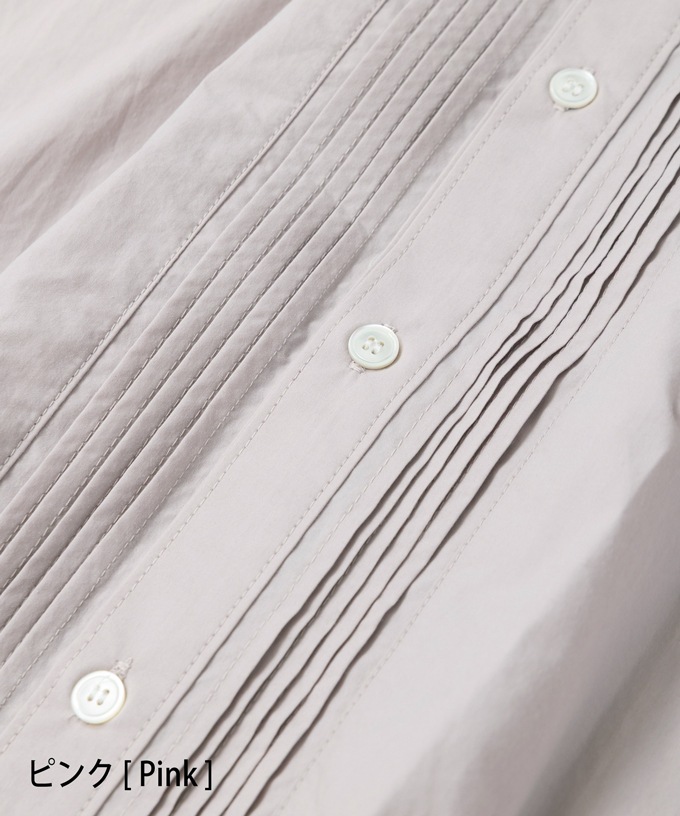 ピート・C [haddow] フロントタックのタイプライターコットンシャツ