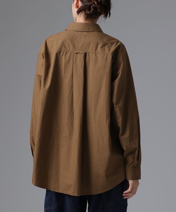 ピート・C [haddow] フロントタックのタイプライターコットンシャツ