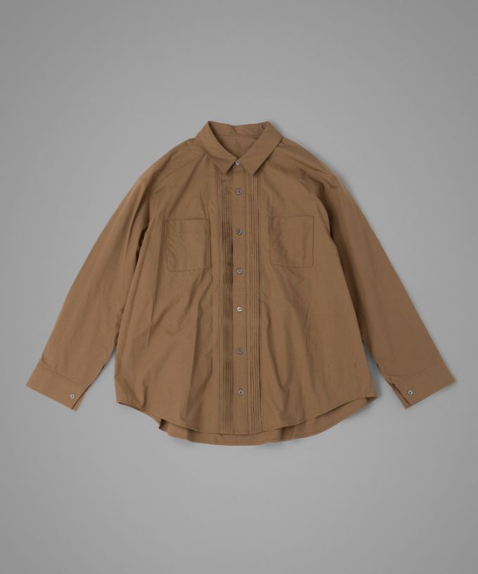 ピート・C [haddow] フロントタックのタイプライターコットンシャツ