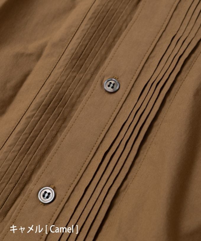 ピート・C [haddow] フロントタックのタイプライターコットンシャツ