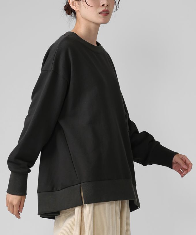 アンリトップ　オーバーサイズの裏毛カットソー　
