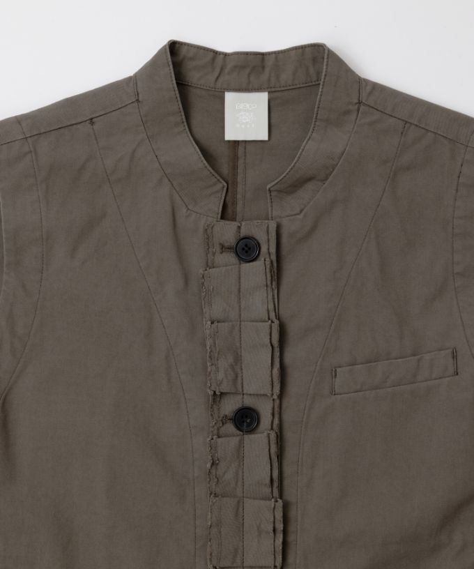 ランディベスト　フロントフリルのコットンべスト