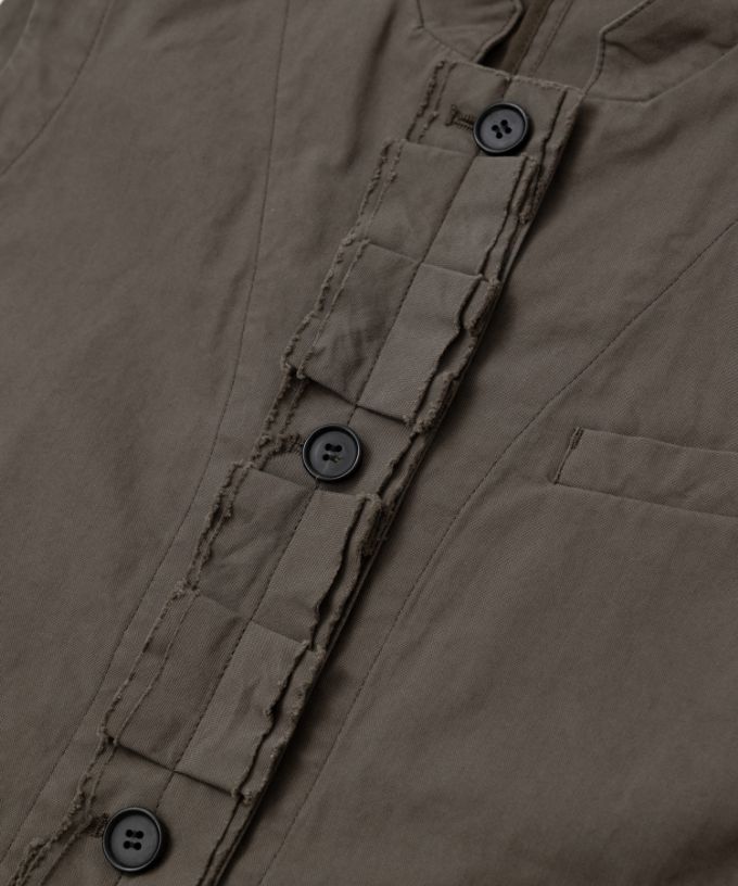 ランディベスト　フロントフリルのコットンべスト