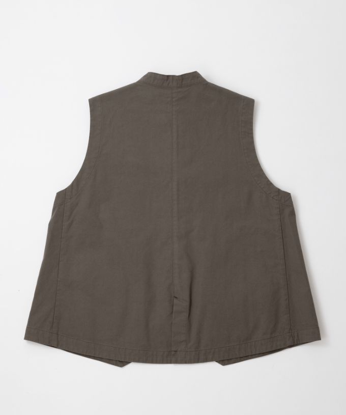 ランディベスト　フロントフリルのコットンべスト