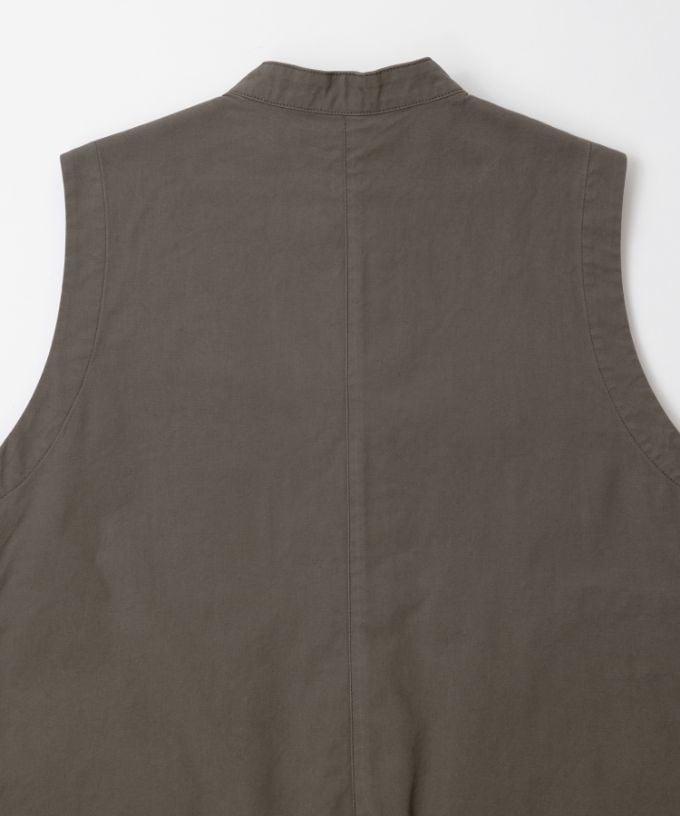 ランディベスト　フロントフリルのコットンべスト