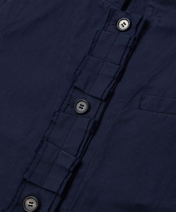 ランディベスト　フロントフリルのコットンべスト