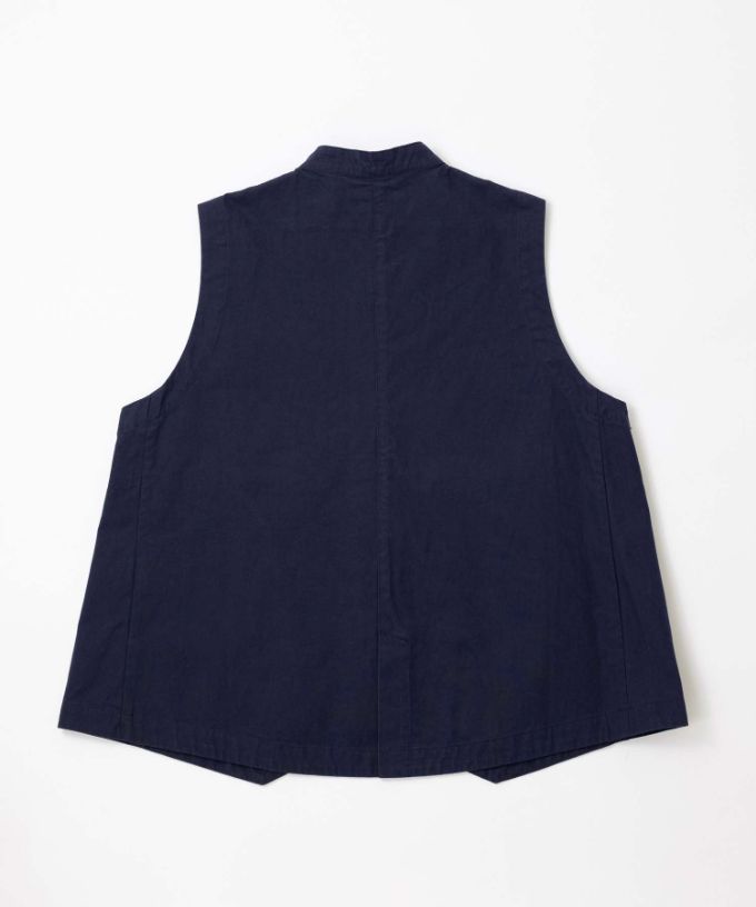 ランディベスト　フロントフリルのコットンべスト