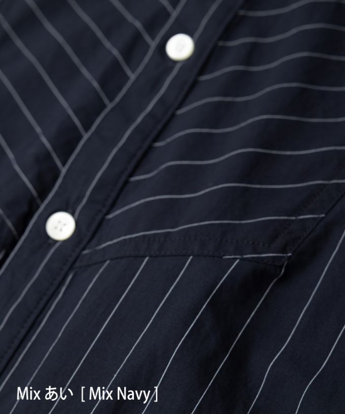 フィリップ [haddow] ボザム切り替えストライプシャツ/ITEM,JACKET