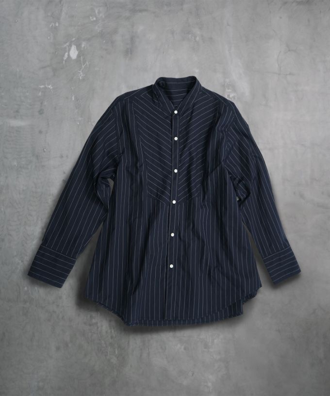 フィリップ [haddow]  ボザム切り替えストライプシャツ