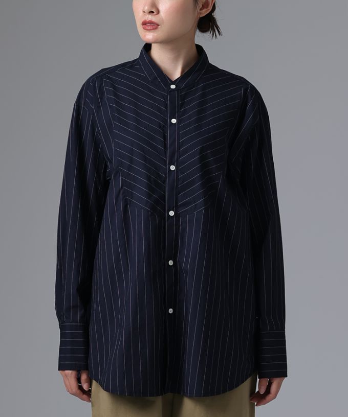 フィリップ [haddow]  ボザム切り替えストライプシャツ