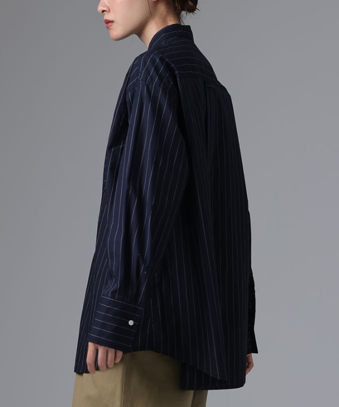 フィリップ [haddow]  ボザム切り替えストライプシャツ