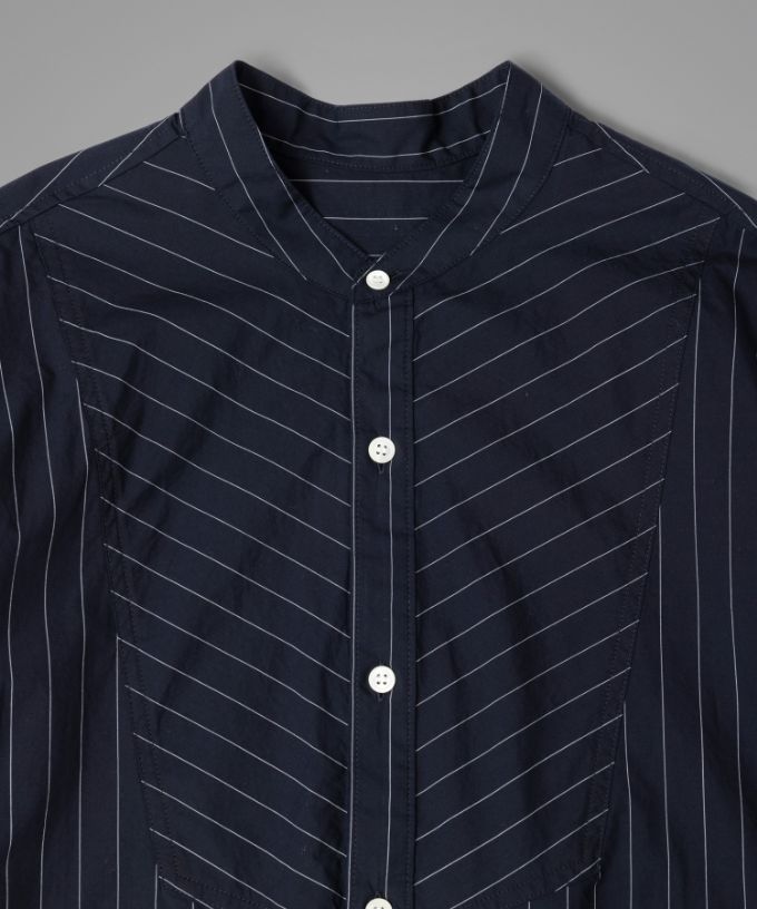 フィリップ [haddow]  ボザム切り替えストライプシャツ