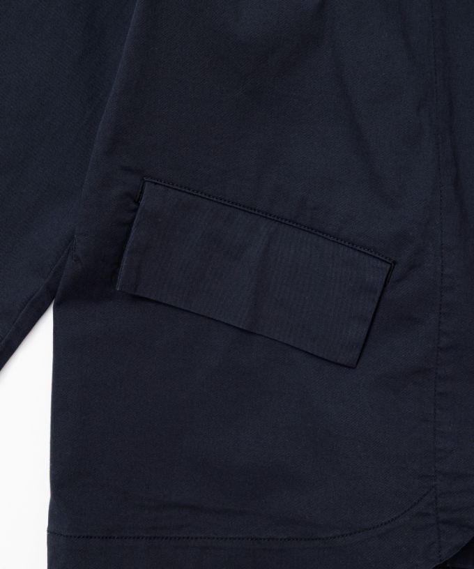 グースジャケット　ピークドラペルの綿ストレッチジャケット