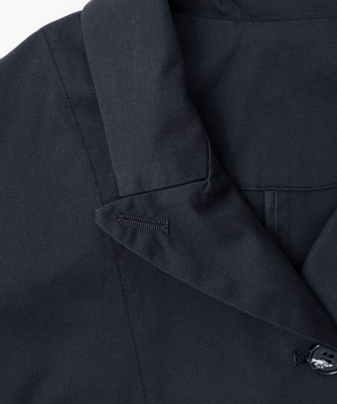 グースジャケット　ピークドラペルの綿ストレッチジャケット