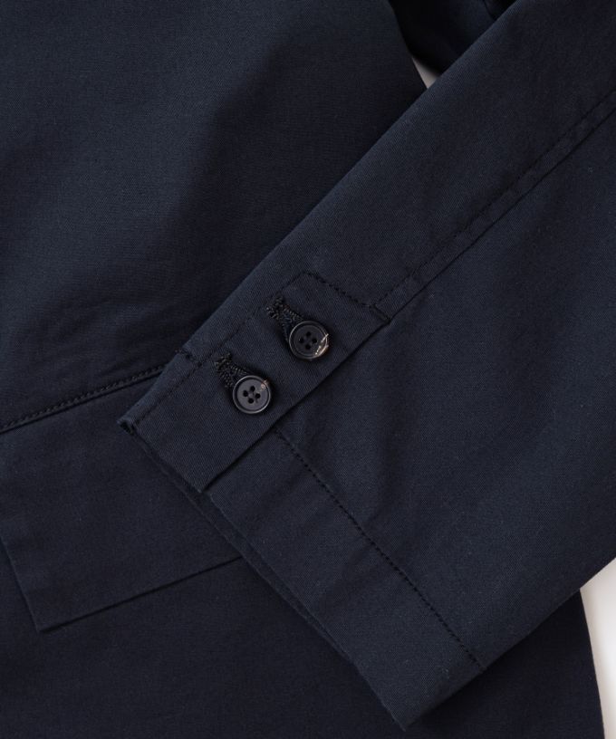 グースジャケット　ピークドラペルの綿ストレッチジャケット