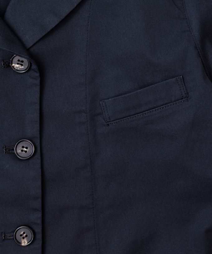 グースジャケット　ピークドラペルの綿ストレッチジャケット